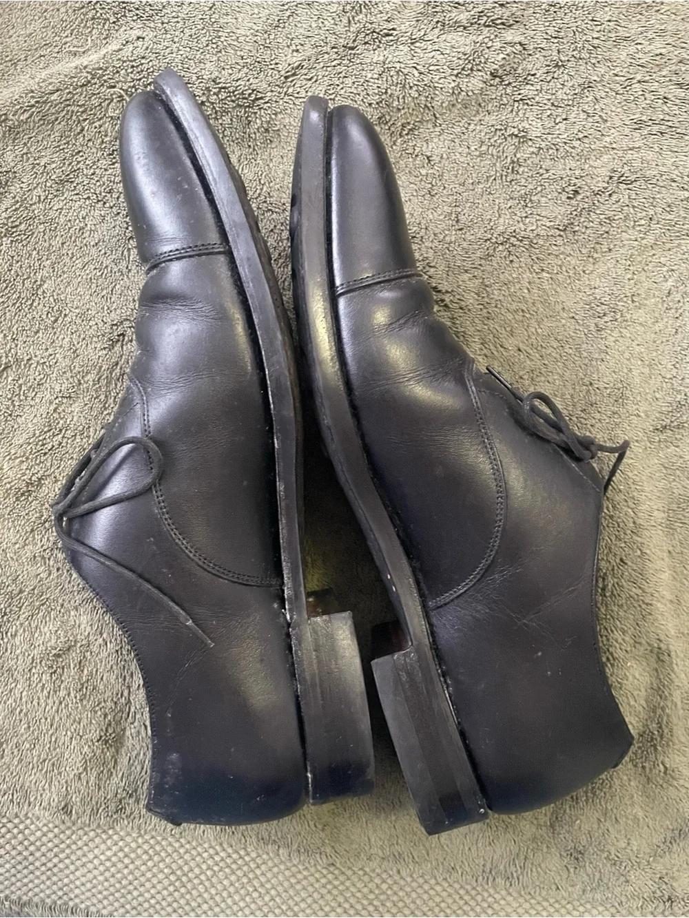 Crockett & Jones Men’s Black Leather Derby Shoes